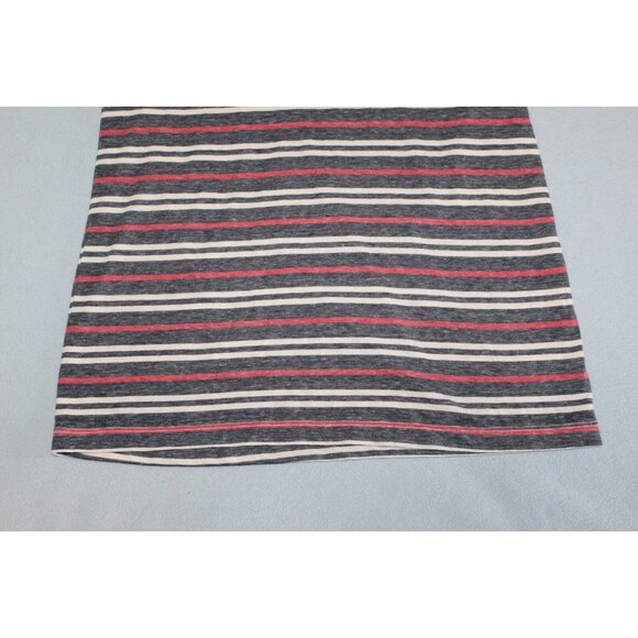 Lucky Brand Womens Multicolor Striped V Neck Short Sleeve Tee Shirt S NWT - Picture 4 of 6